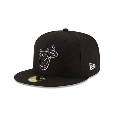 Miami Heat Gorra | New Era NBA 59fifty Fitted Cap Mexico - Negros